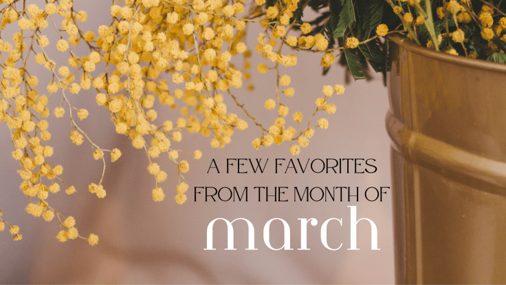 A FEW FAVORITES FROM THE MONTH OF MARCH&nbsp;2026